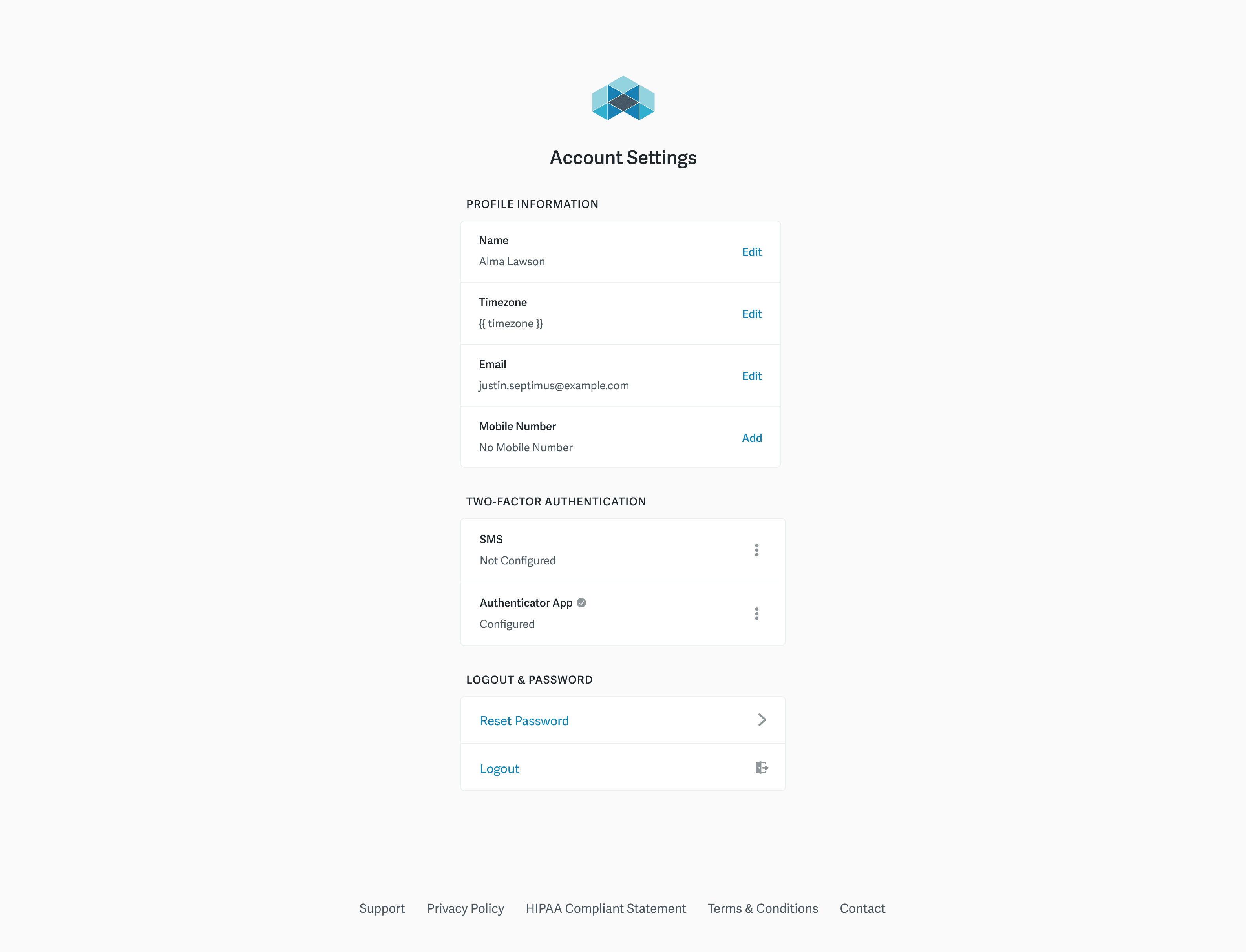 Soberlink UI design system implemented in product interface - example 2
